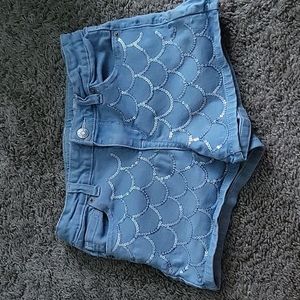 Cat and Jack girls shorts with mermaid design sequins size 10/12